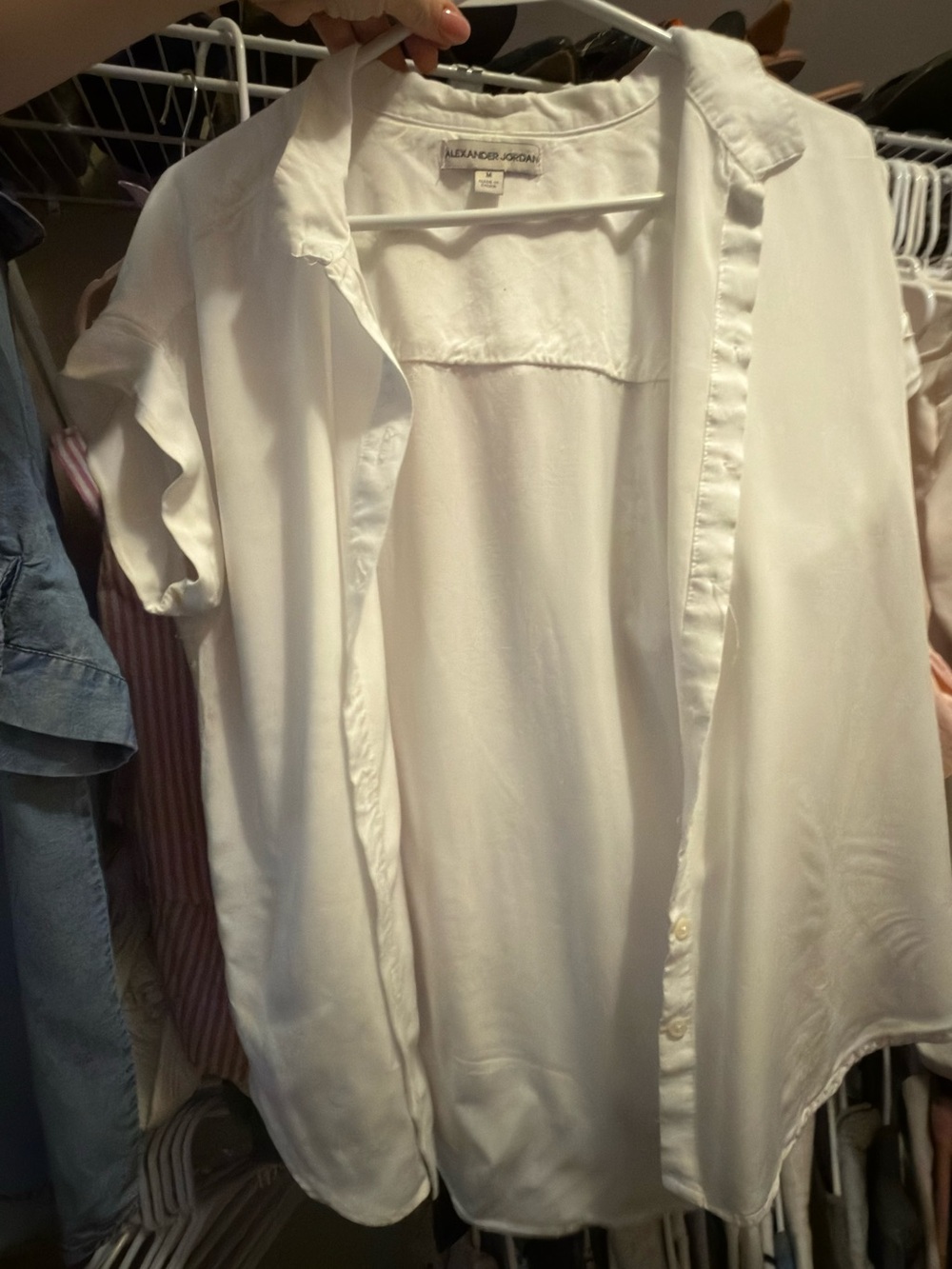Alexander Jordan Classic White Button-Down Shirt